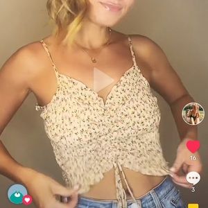 Zara floral crop top